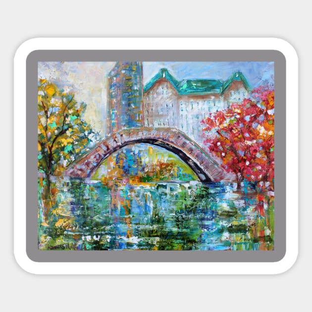 New York City Central Park Sticker by Karensfineart